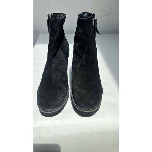 Paul Green Women's Black Suede Leather Side Zip Sloane Lug Sole Bootie Size 9 - Picture 9 of 12